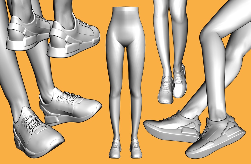 スニーカー10+下半身