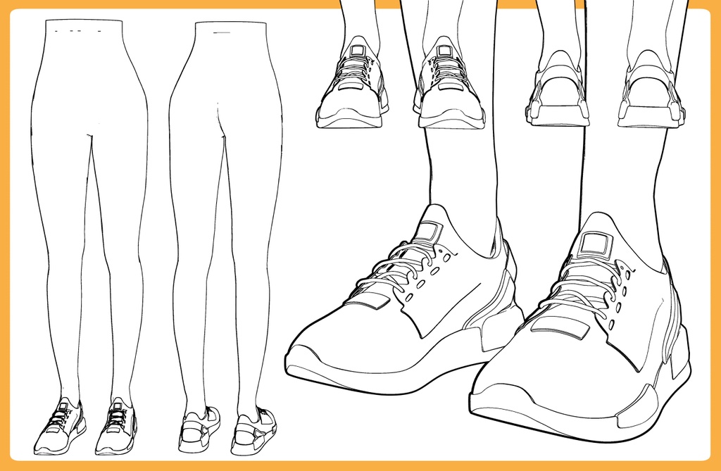 スニーカー10+下半身