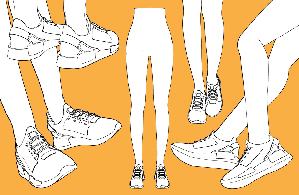 スニーカー10+下半身