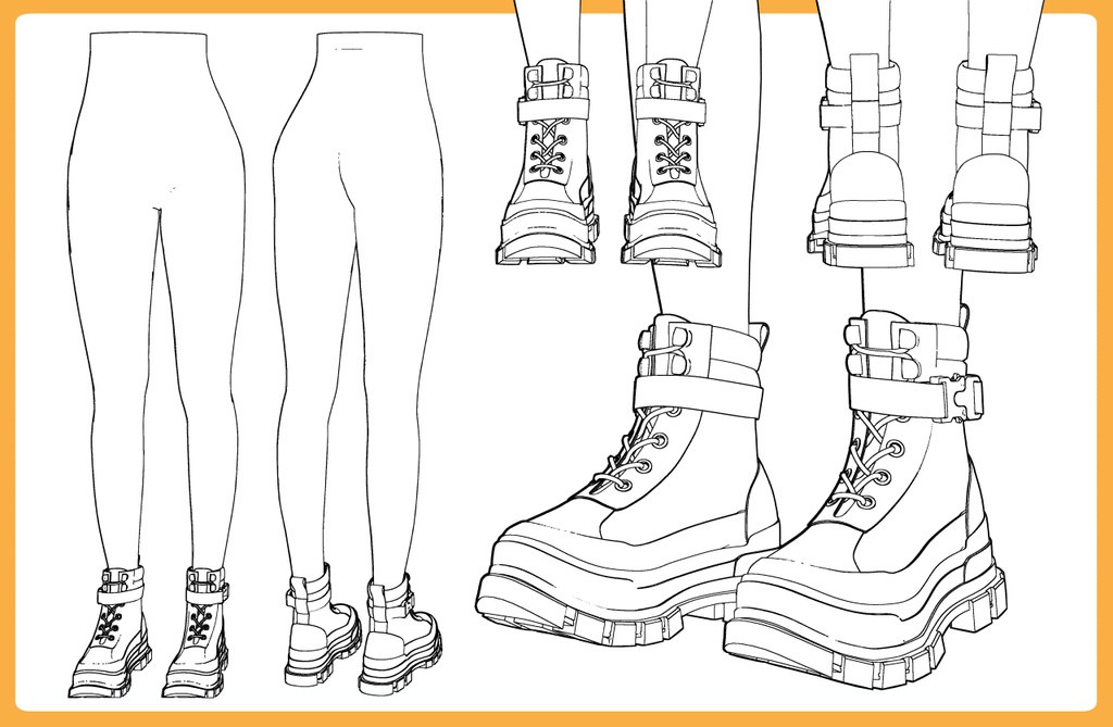 コンバットブーツ+下半身