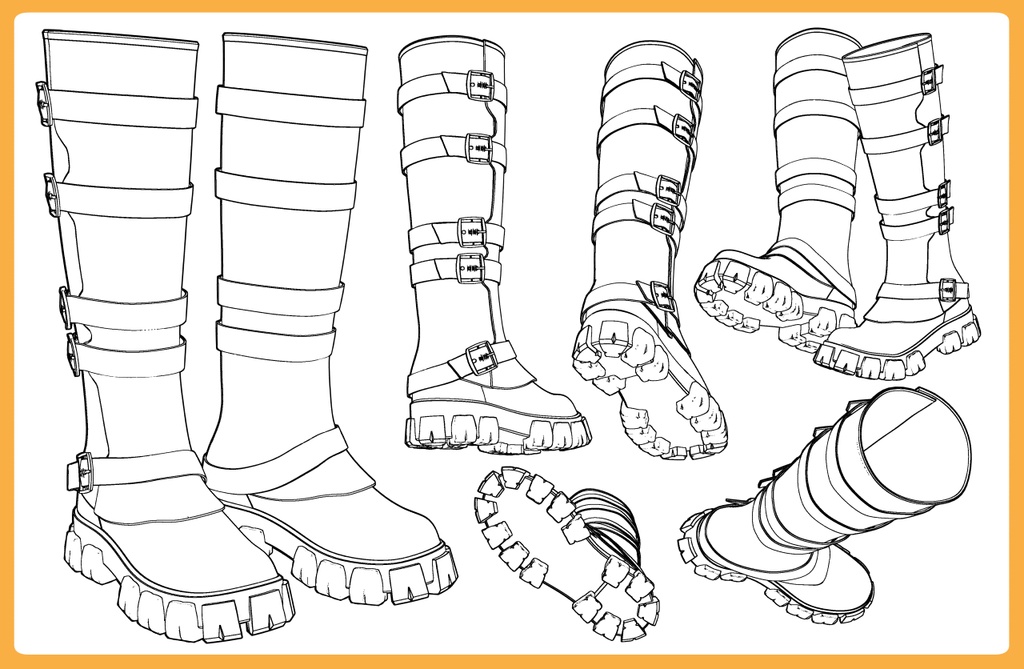 ロングブーツ バックル