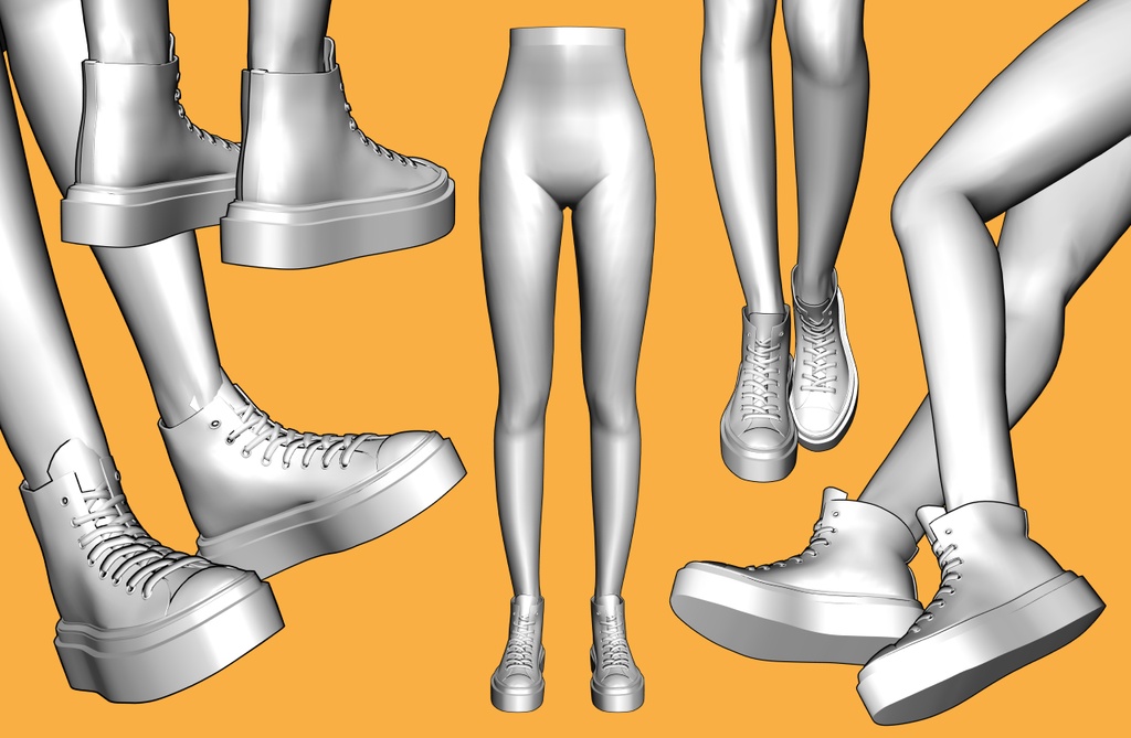 キャンバススニーカー2+下半身