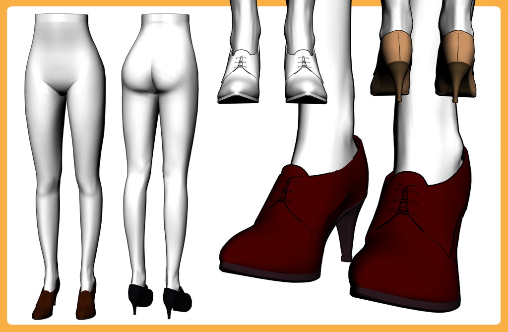 レースアップ ブーティ+下半身