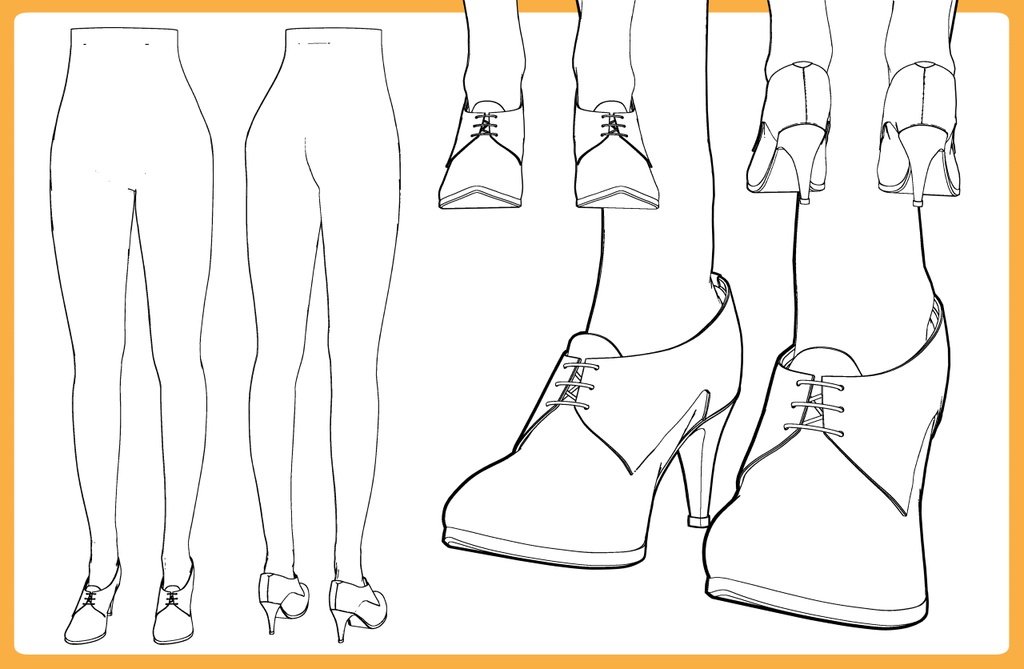 レースアップ ブーティ+下半身