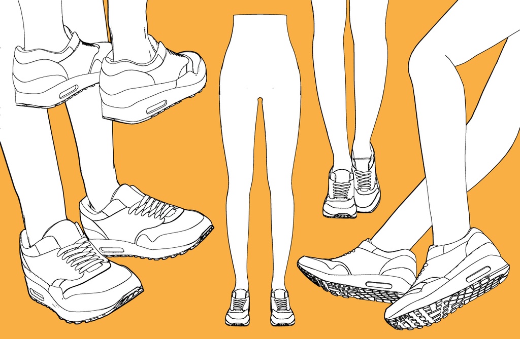 スニーカー11+下半身