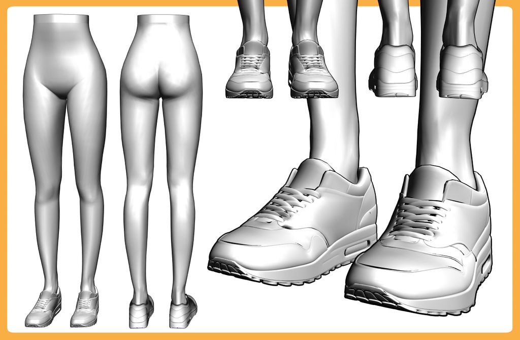 スニーカー11+下半身