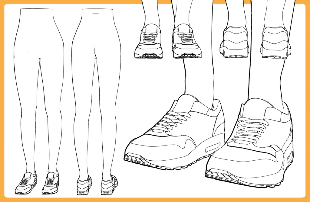スニーカー11+下半身