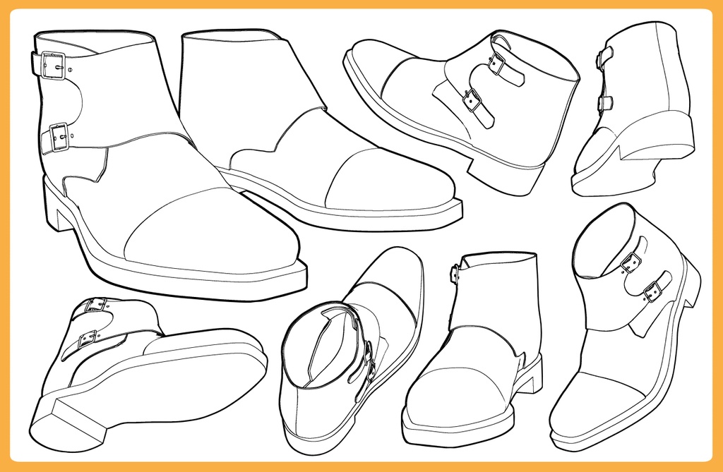 ダブルバックルブーツ