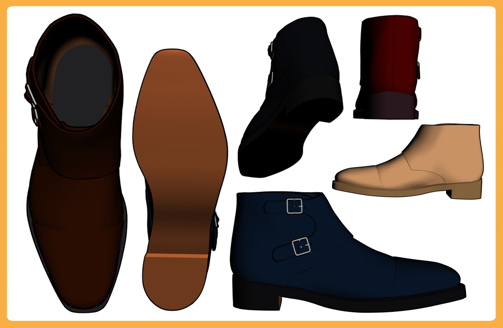 ダブルバックルブーツ