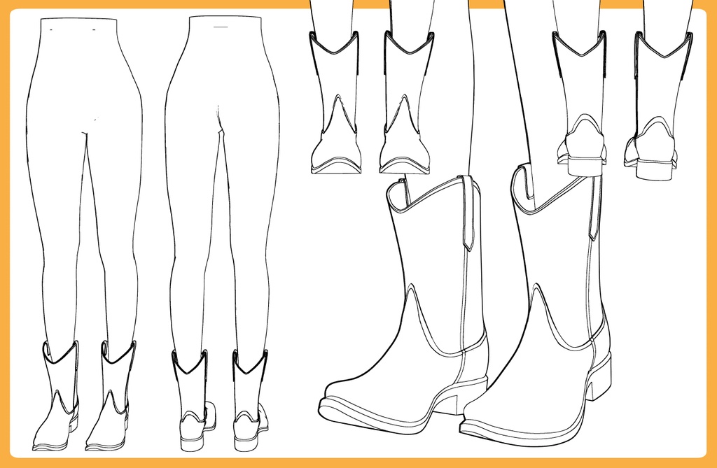 ウエスタンブーツ+下半身