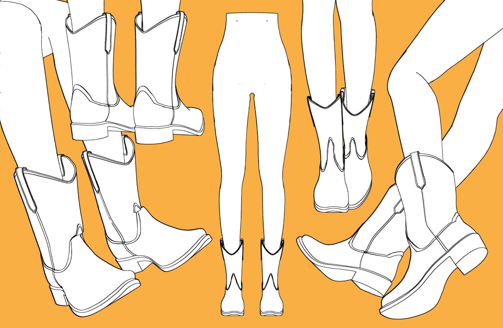 ウエスタンブーツ+下半身