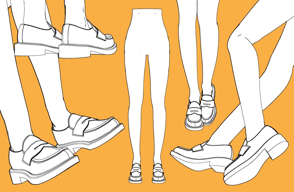 ローファー+下半身