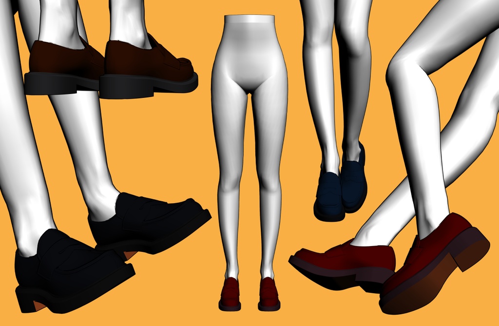 ローファー+下半身