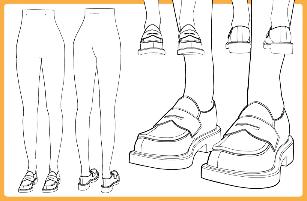 ローファー+下半身