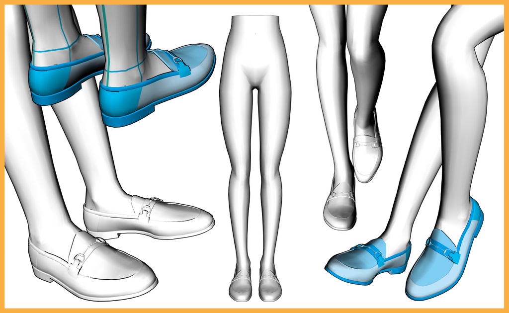 レザーシューズ9+下半身