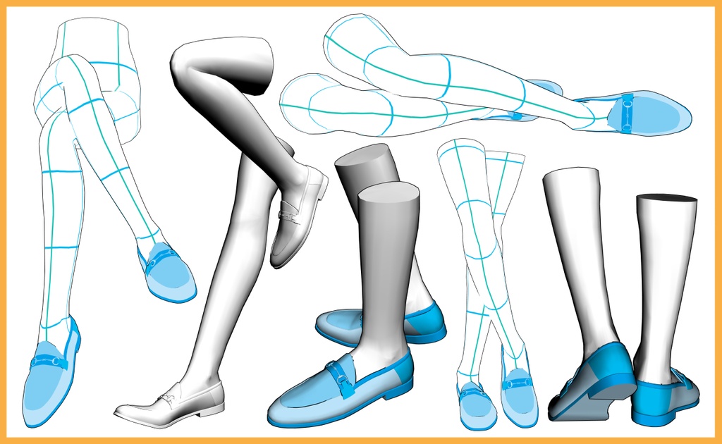 レザーシューズ9+下半身