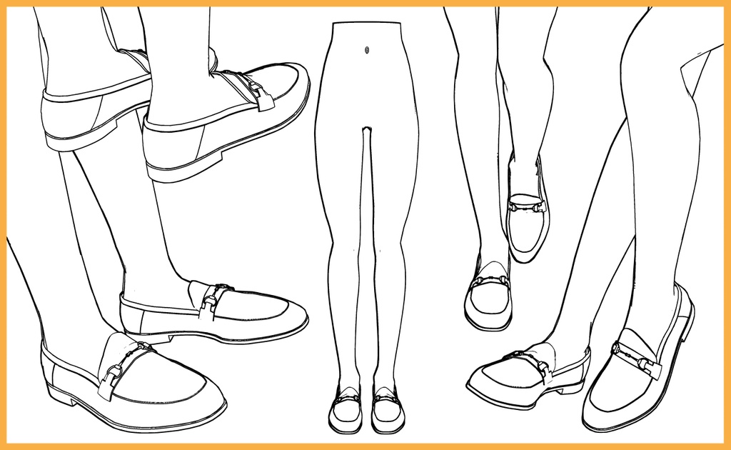 レザーシューズ9+下半身