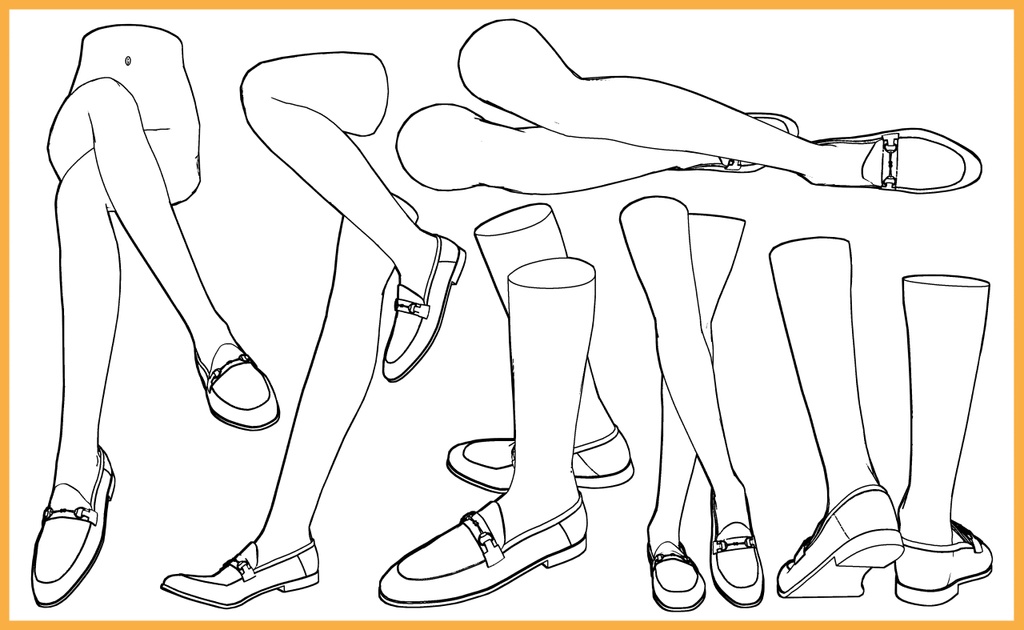 レザーシューズ9+下半身