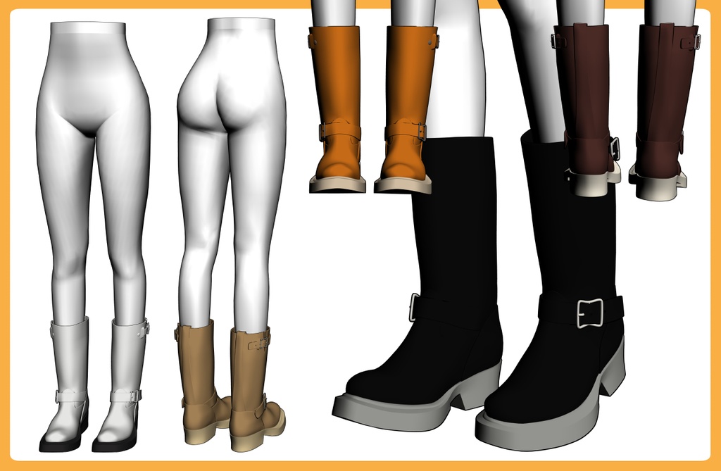 エンジニアブーツ+下半身