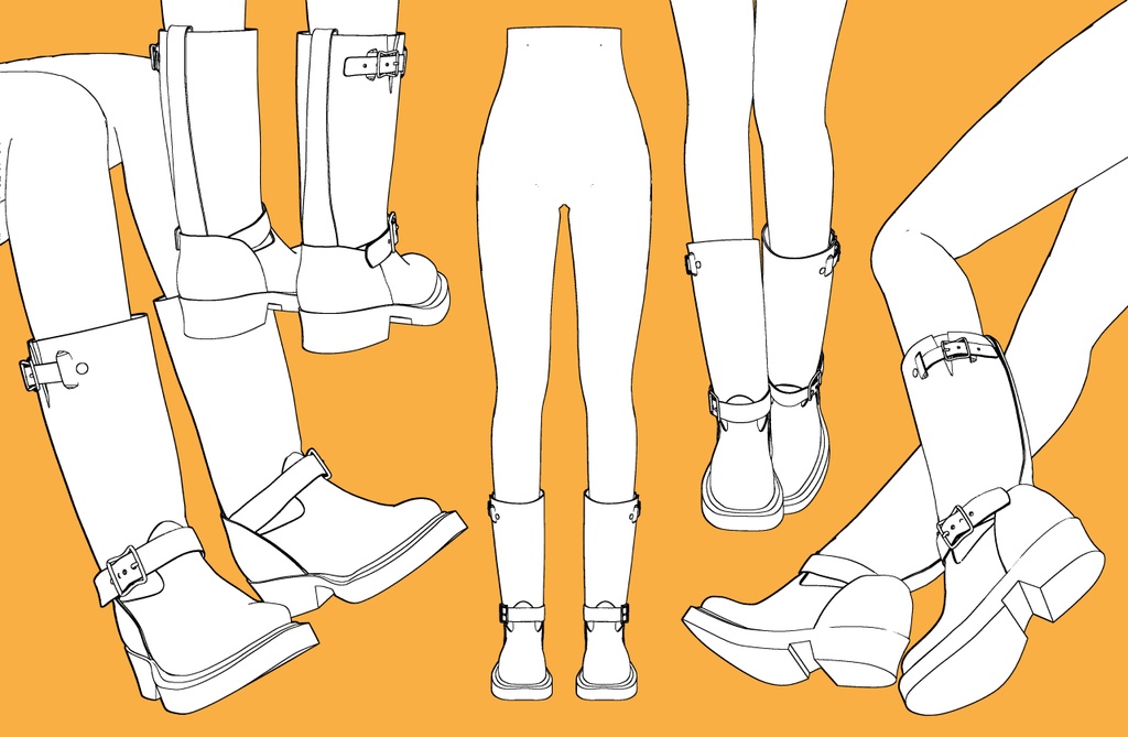 エンジニアブーツ+下半身