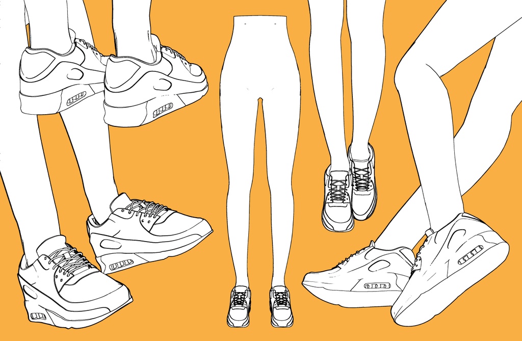 スニーカー12+下半身