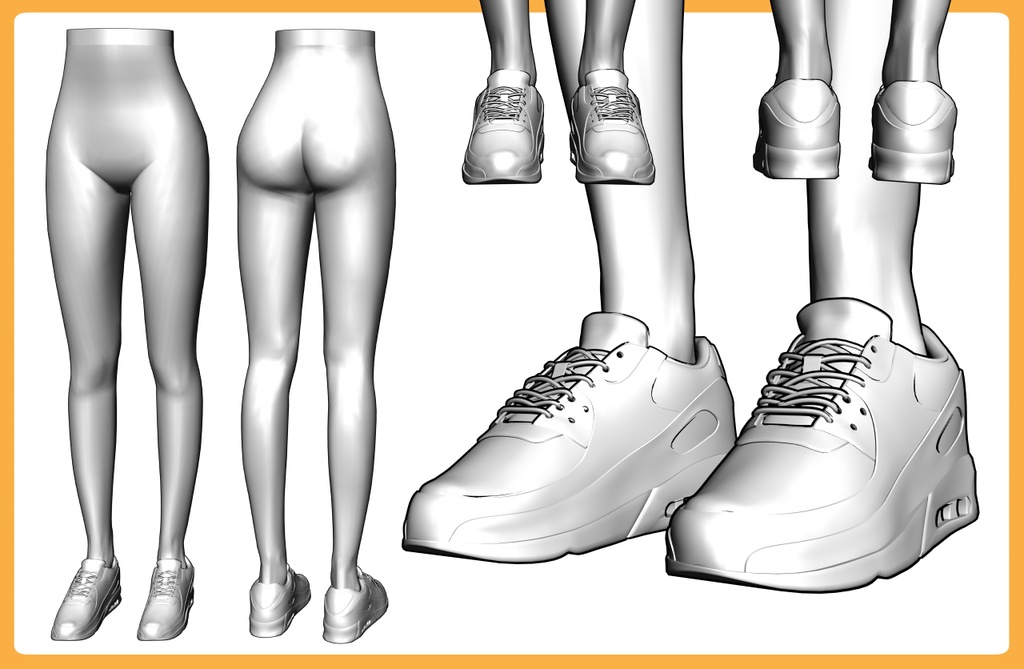 スニーカー12+下半身