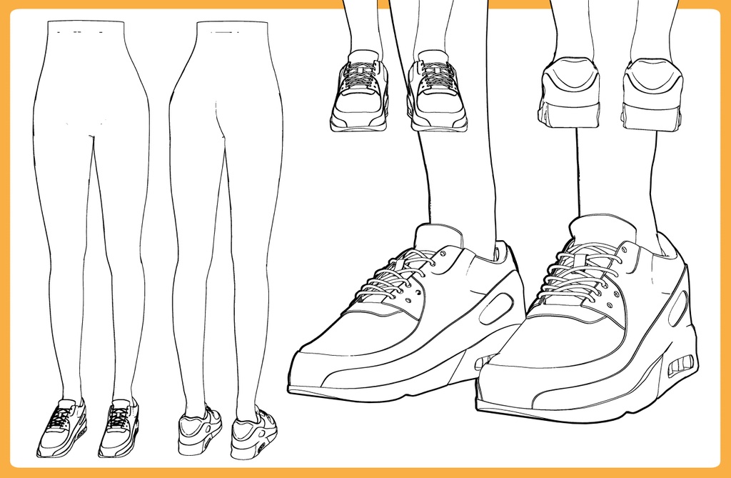 スニーカー12+下半身
