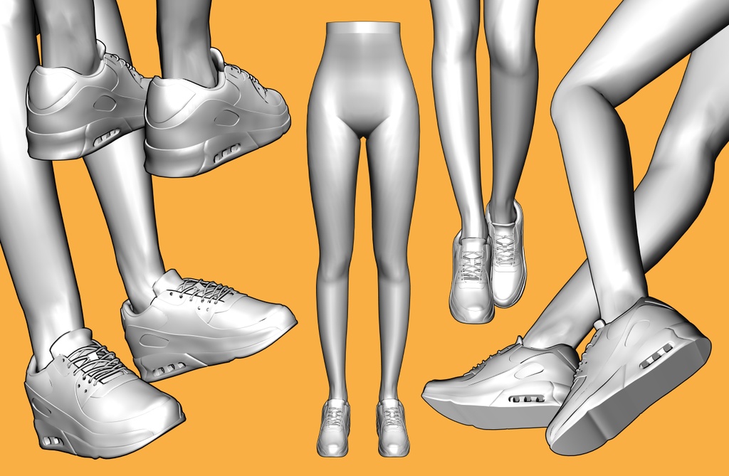 スニーカー12+下半身