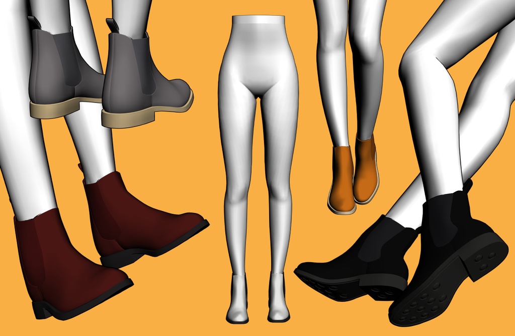 チェルシーブーツ2+下半身