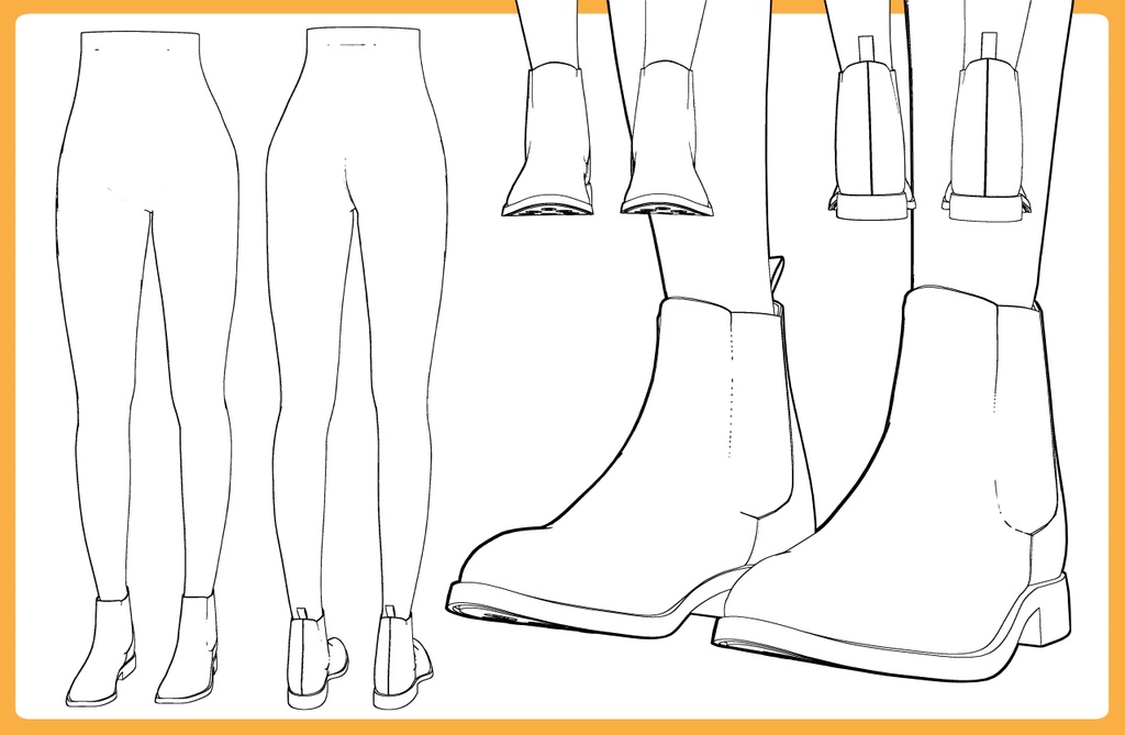 チェルシーブーツ2+下半身