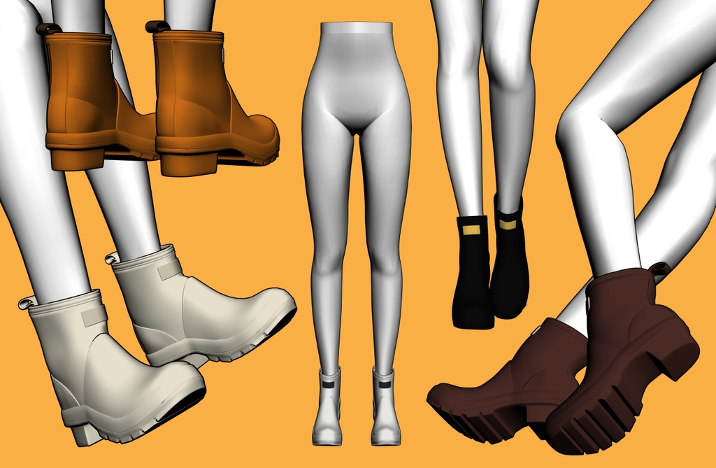 レインブーツ2+下半身