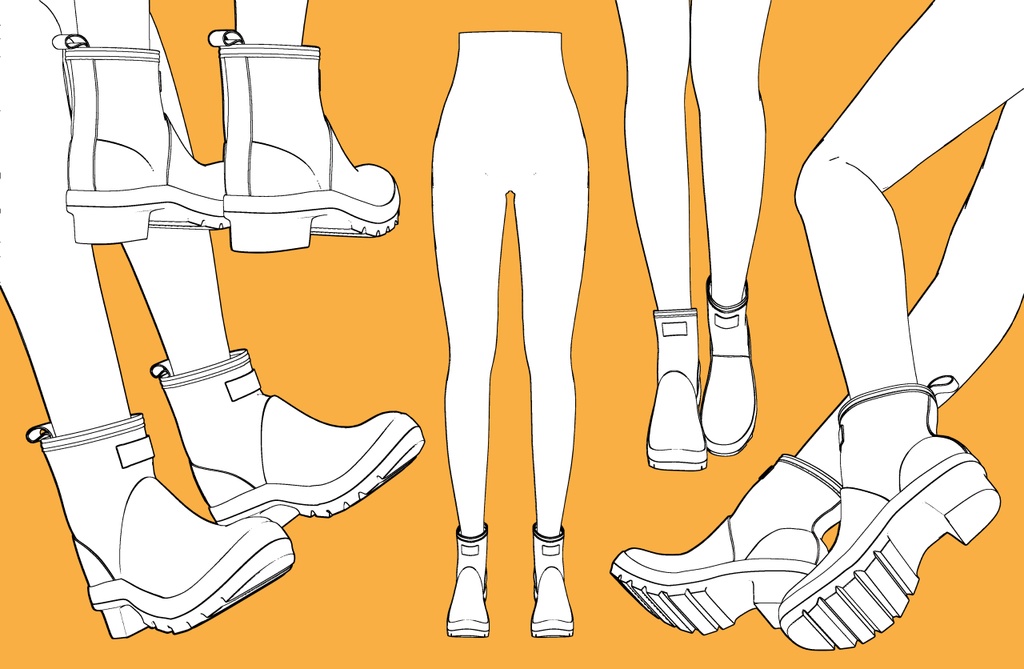 レインブーツ2+下半身