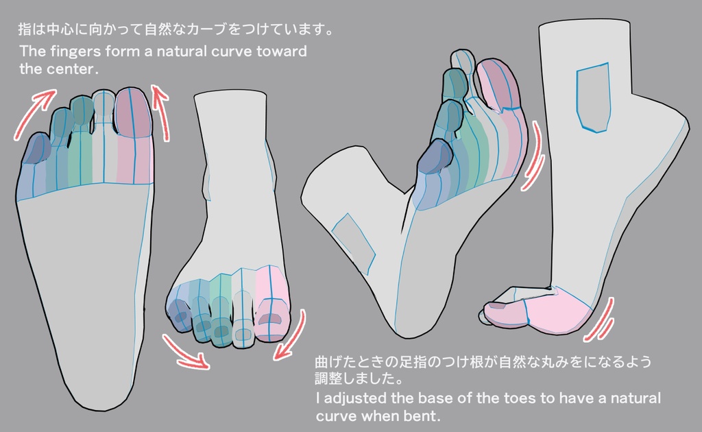 長い指の足 リアル