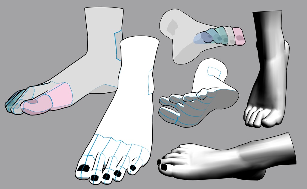 長い指の足 リアル