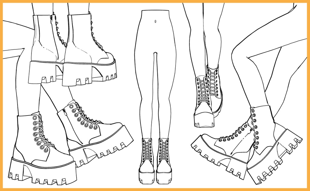 ブーツ33+下半身