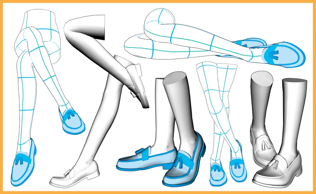 レザーシューズ11+下半身