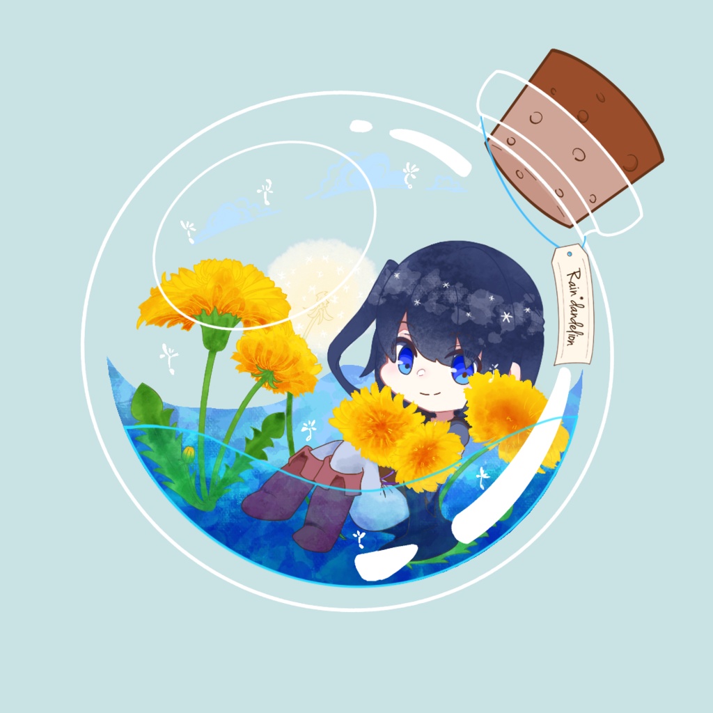 「花譜の瓶」アクリルキーホルダー