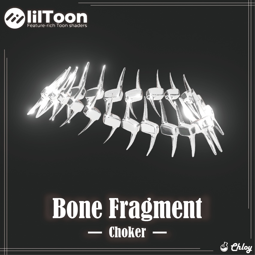 Bone Fragment Choker 3Dアクセサリー [VRChat]