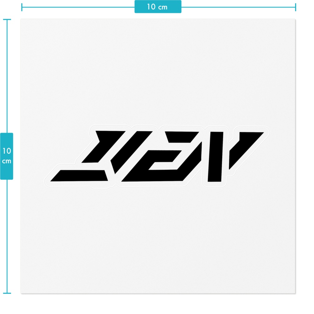 慈焔ロゴステッカー(黒文字 透明背景)