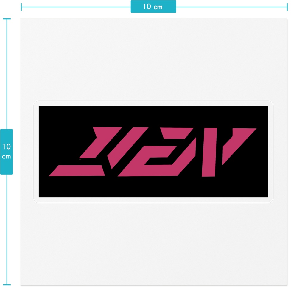 慈焔ロゴステッカー(ピンク文字 黒背景)