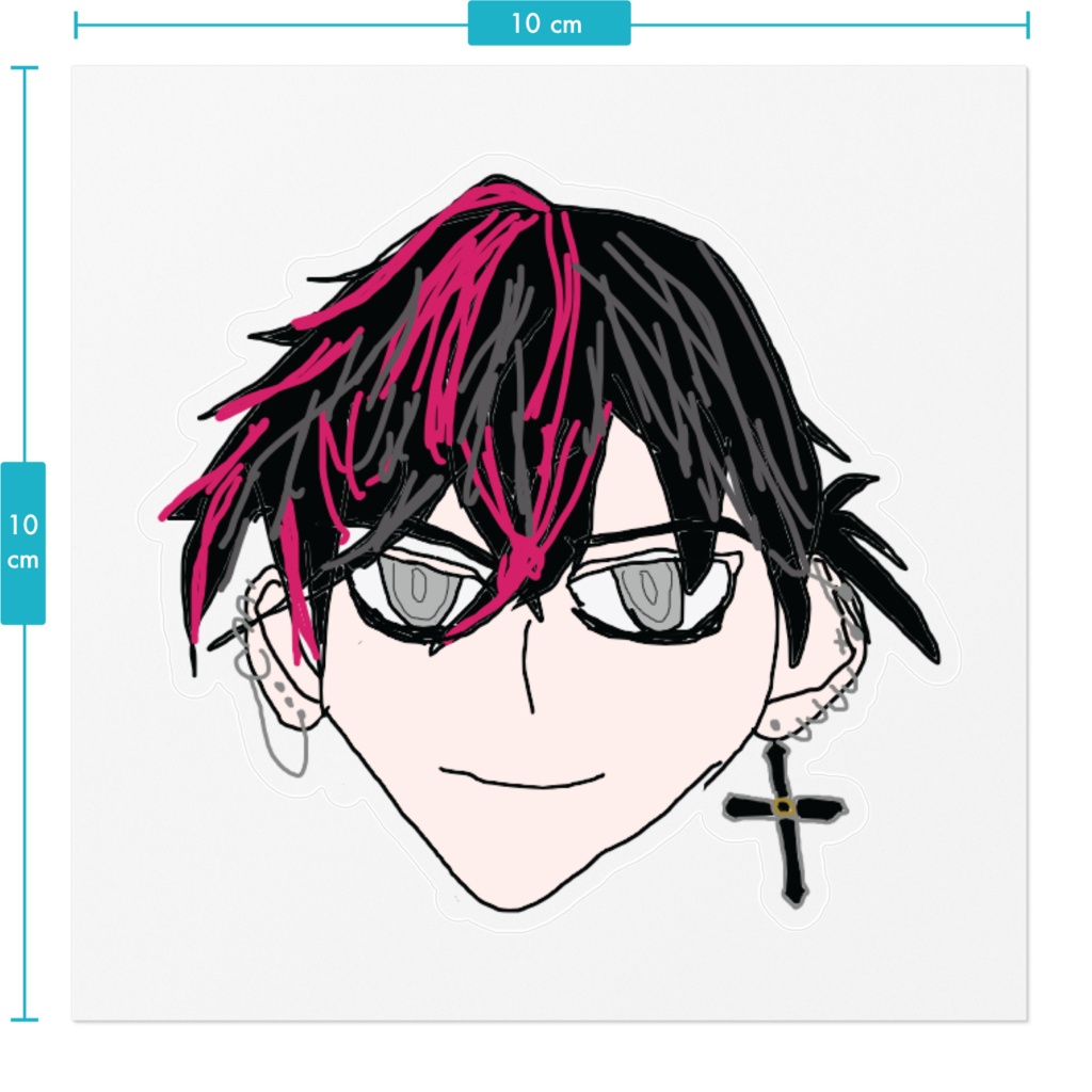 慈焔まぶた透過ステッカー