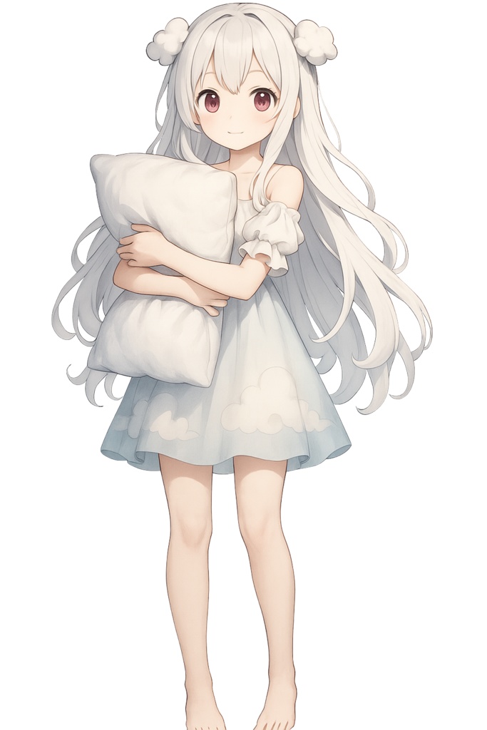 【立ち絵】雲モチーフ 女の子 IRIAM向け