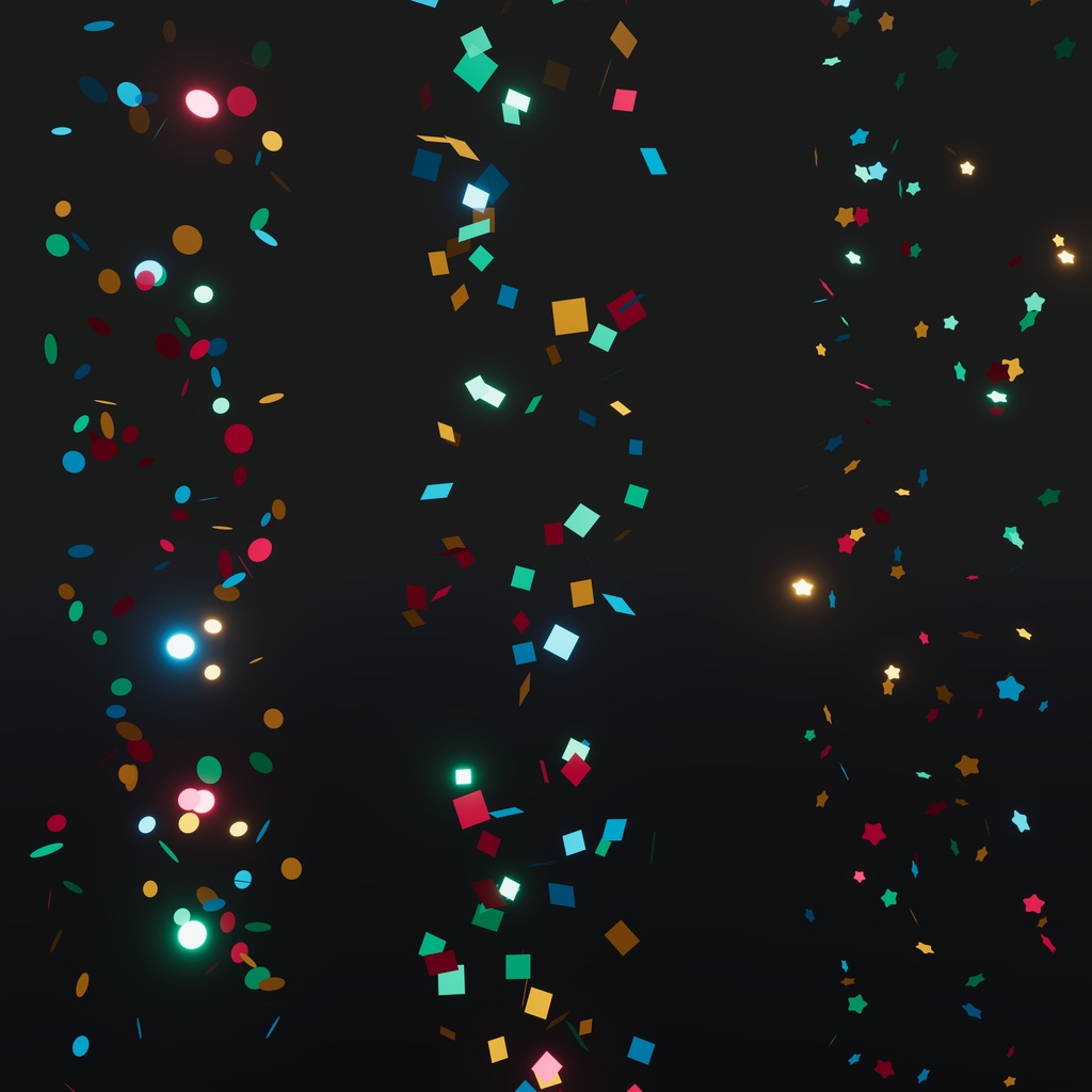 Confetti Particles / 紙吹雪パーティクル