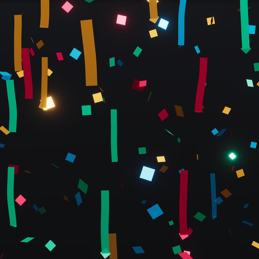 Confetti Particles / 紙吹雪パーティクル