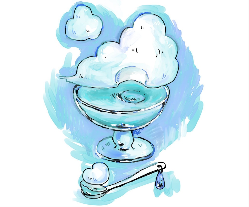 空色のクリームゼリー