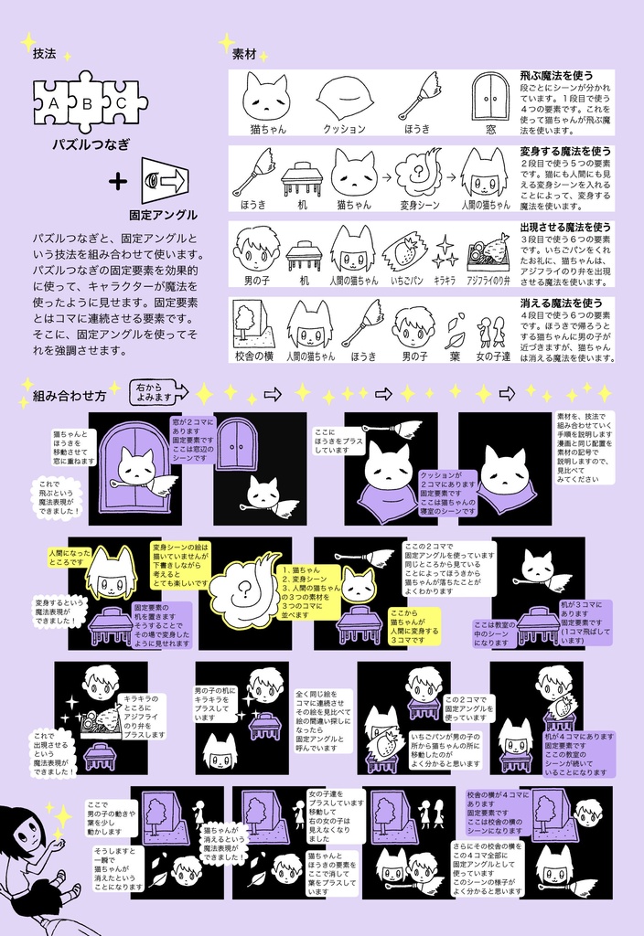 ファンタジーの魔法表現【この漫画の描き方説明します!】
