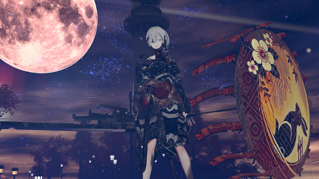 【14アバター対応!/ギミック付き!】和装 -月兎-