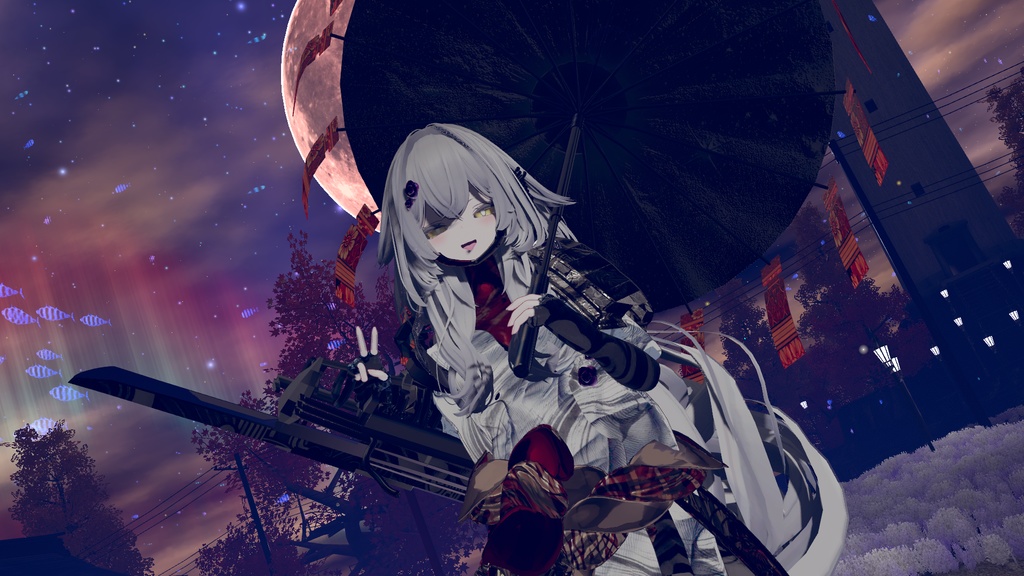 【14アバター対応!/ギミック付き!】和装 -月兎-