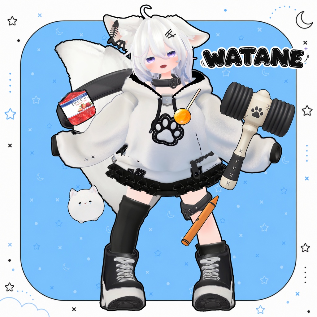 【特大SALE!】🦊新作オリジナル3Dモデル いたずら大好き「ワタネ」ちゃん