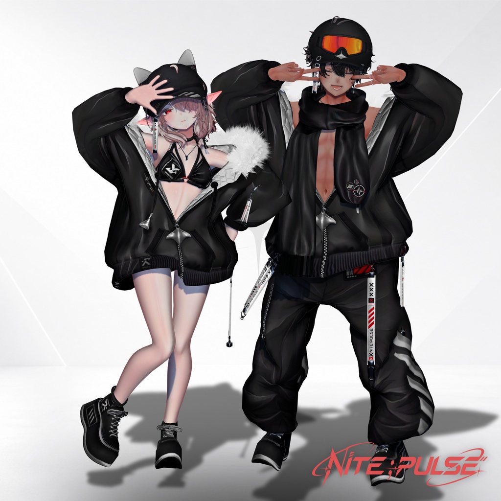 【2日+α期間限定特大セール】🏍️NITE;PULSE【37アバター対応!/ギミック付き!/近未来オールシーズン・テックウェア】